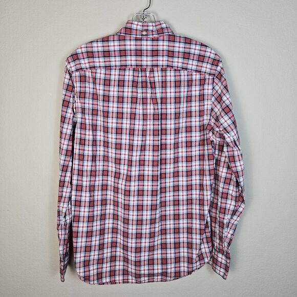 J.CREW Tartan Cotton Button Down Shirt Womens Size Small Plaid Red Long Sleeve - Picture 2 of 10
